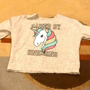 Grey unicorn sweater